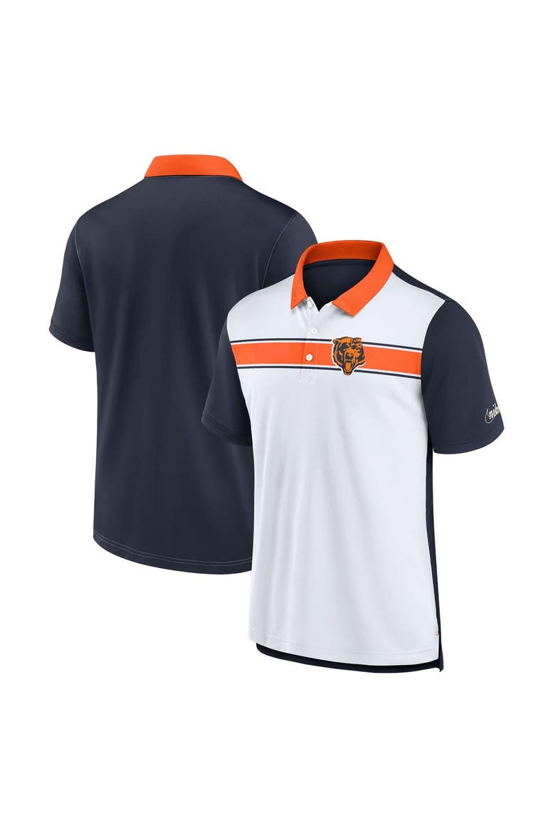 Men's Nike  White/Navy Chicago Bears Rewind Pique Polo, Main, color, White