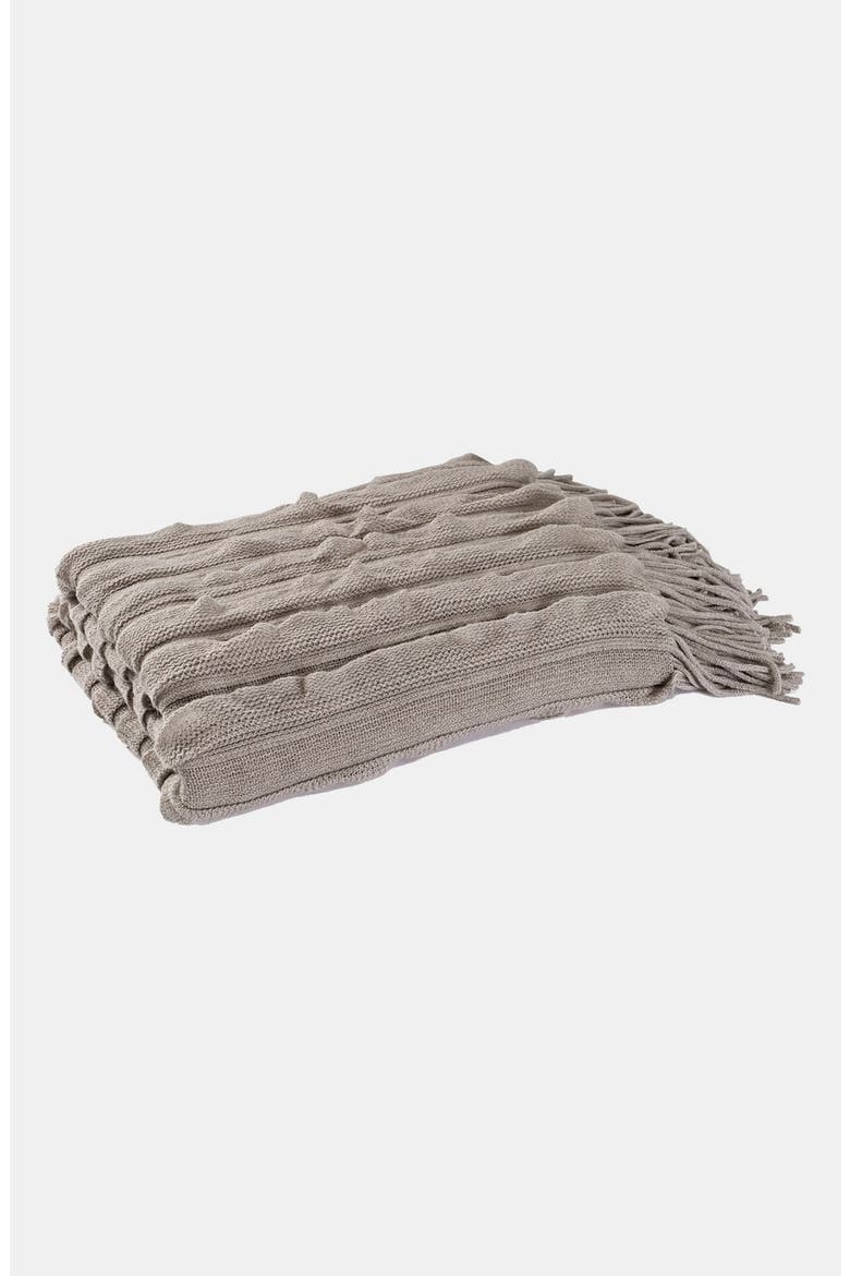 'Ripple' Throw, Alternate, color, TAUPE