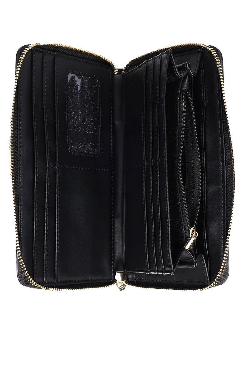 East/West Logo Wristlet, Alternate, color, BLACK