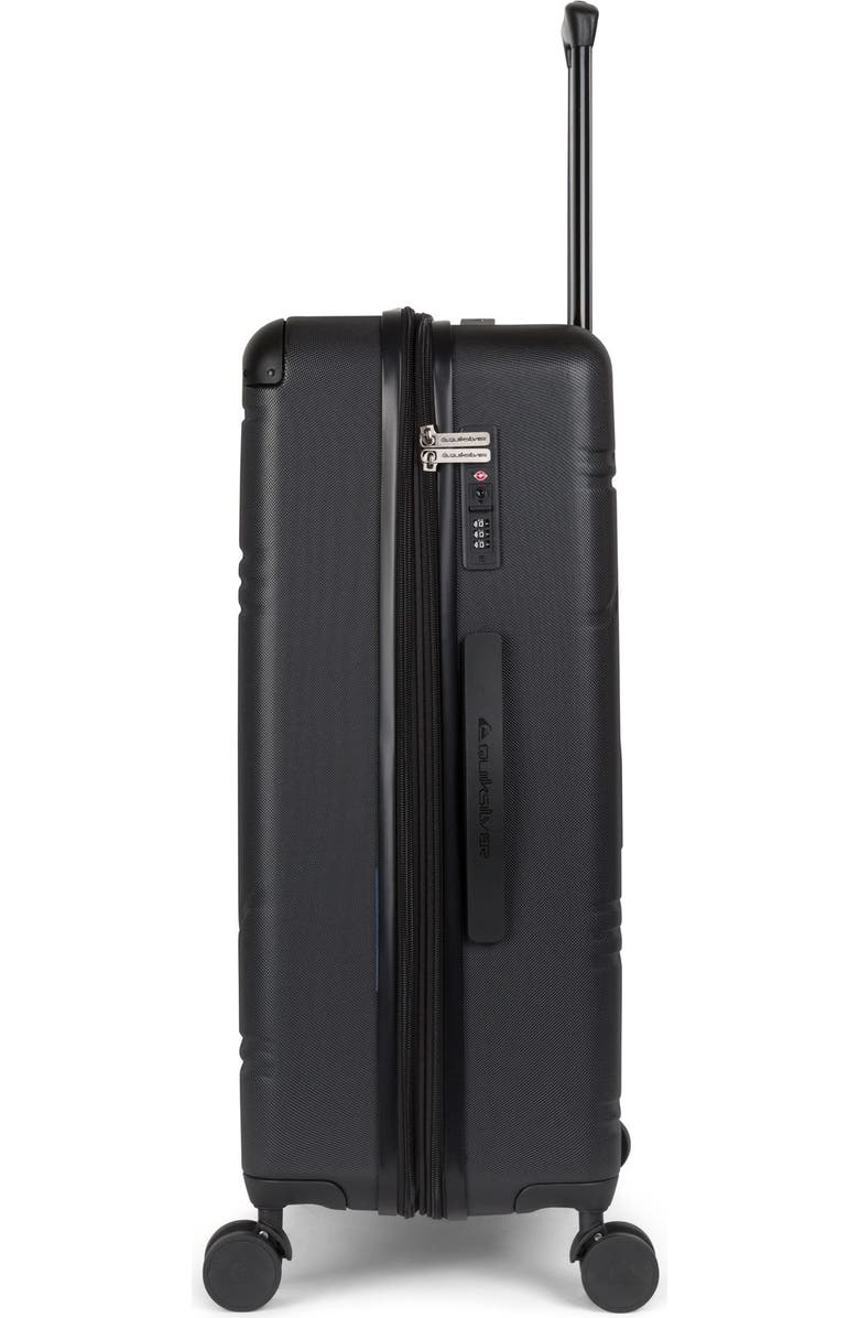 Quiksilver Rincon Suitcases PC Hardside Expandable Luggage with Spinner Wheels, 3-Piece Set, Alternate, color, Black