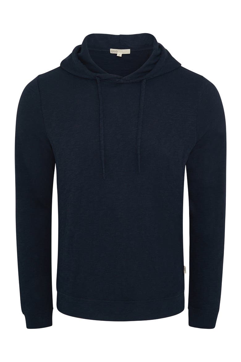Slub Pullover Hoodie, Alternate, color, Navy