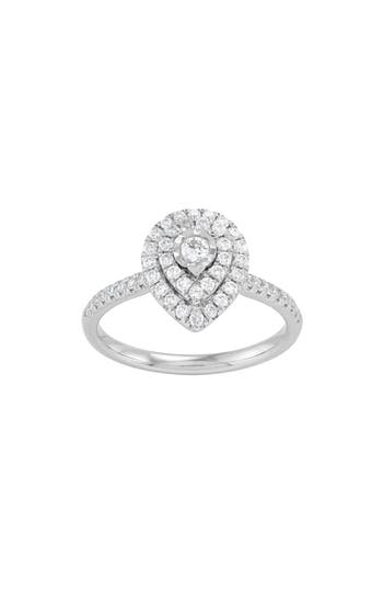 Frankie & Zoe Diamond Halo Ring In Gold