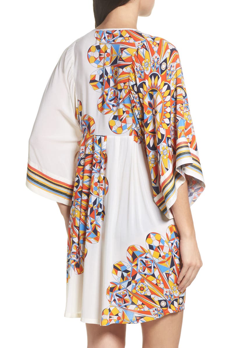 Tory Burch Geometric Tunic Cover-Up, Alternate, color, 