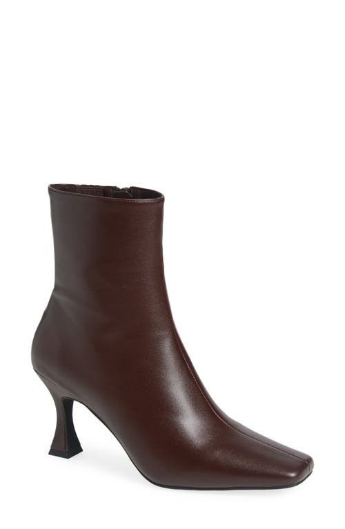 Jeffrey Campbell Check-mate Bootie In Chocolate