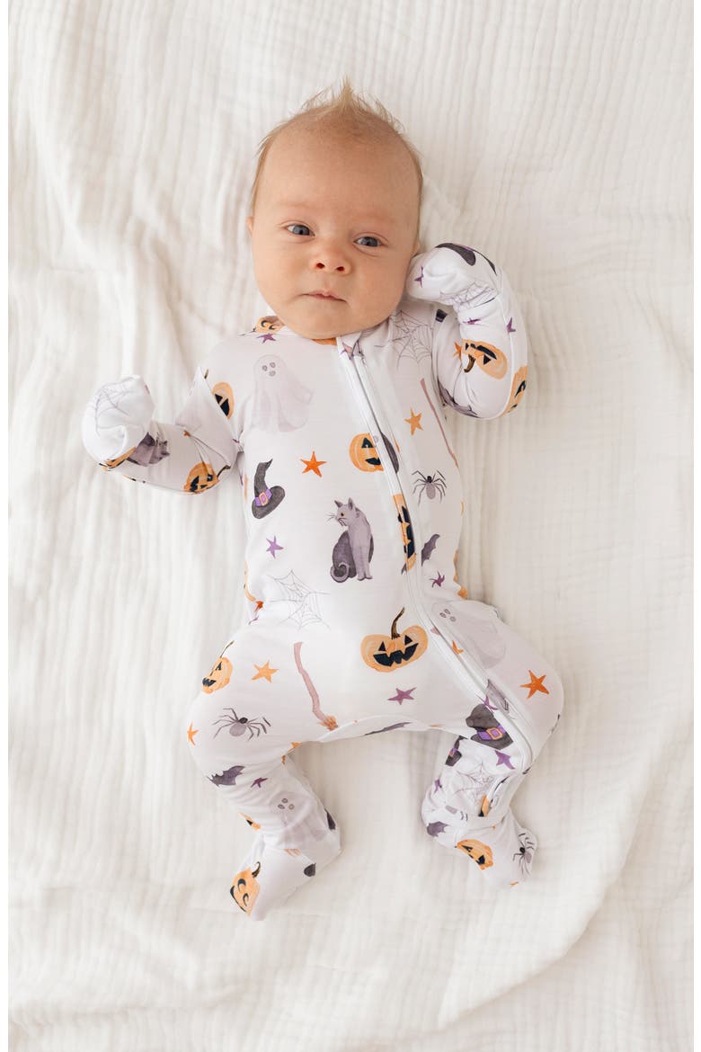 Kids' Footie One-Piece, Alternate, color, WHITE