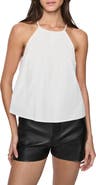 Rebecca Minkoff Cassie Smocked Sleeveless Cotton Top