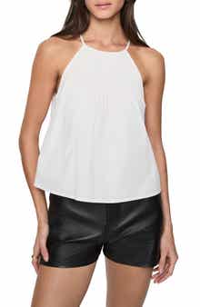 Rebecca Minkoff Cassie Smocked Sleeveless Cotton Top