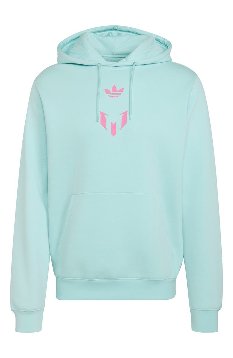 adidas Messi Fleece Hoodie, Alternate, color, Semi Flash Aqua/ /