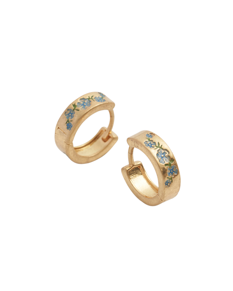 Forget-Me-Not Mini Hoop Earrings