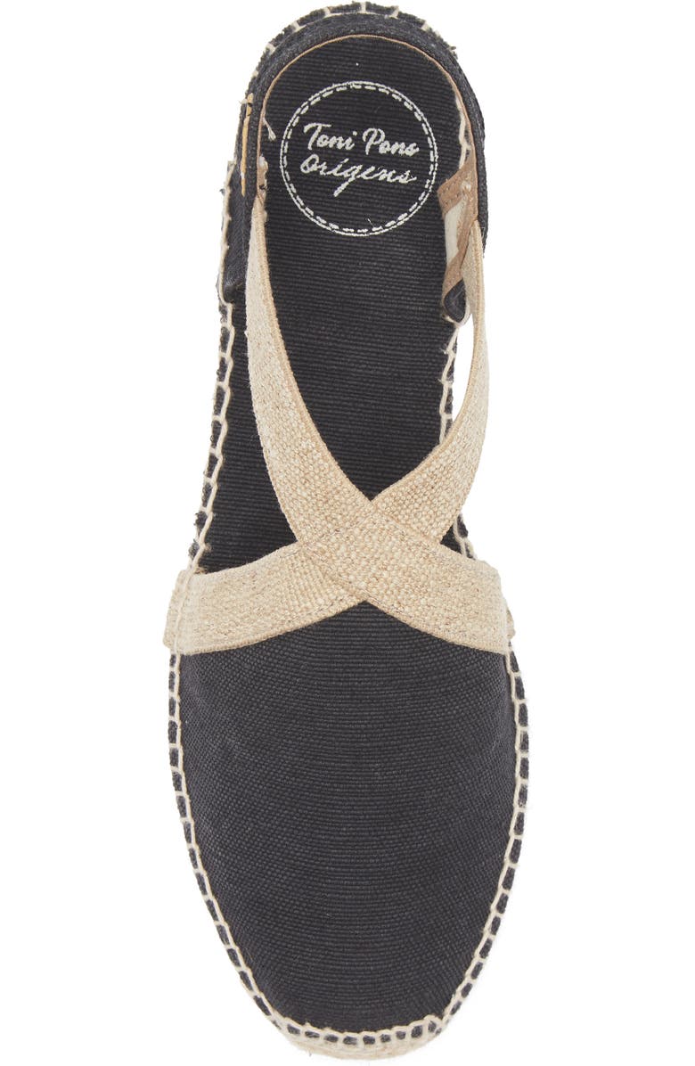 Toni Pons Verdi Espadrille Wedge, Alternate, color, Black