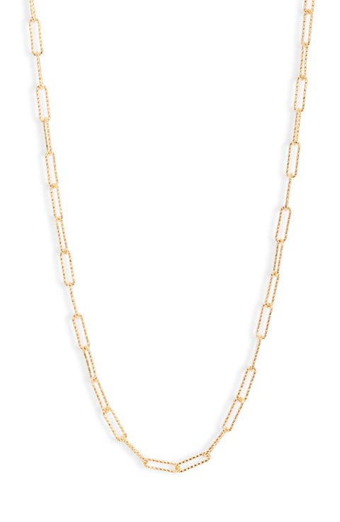 Demi Fine Faceted Paper Clip Chain Necklace