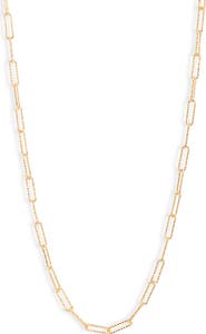 Nordstrom Demi Fine Faceted Paper Clip Chain Necklace