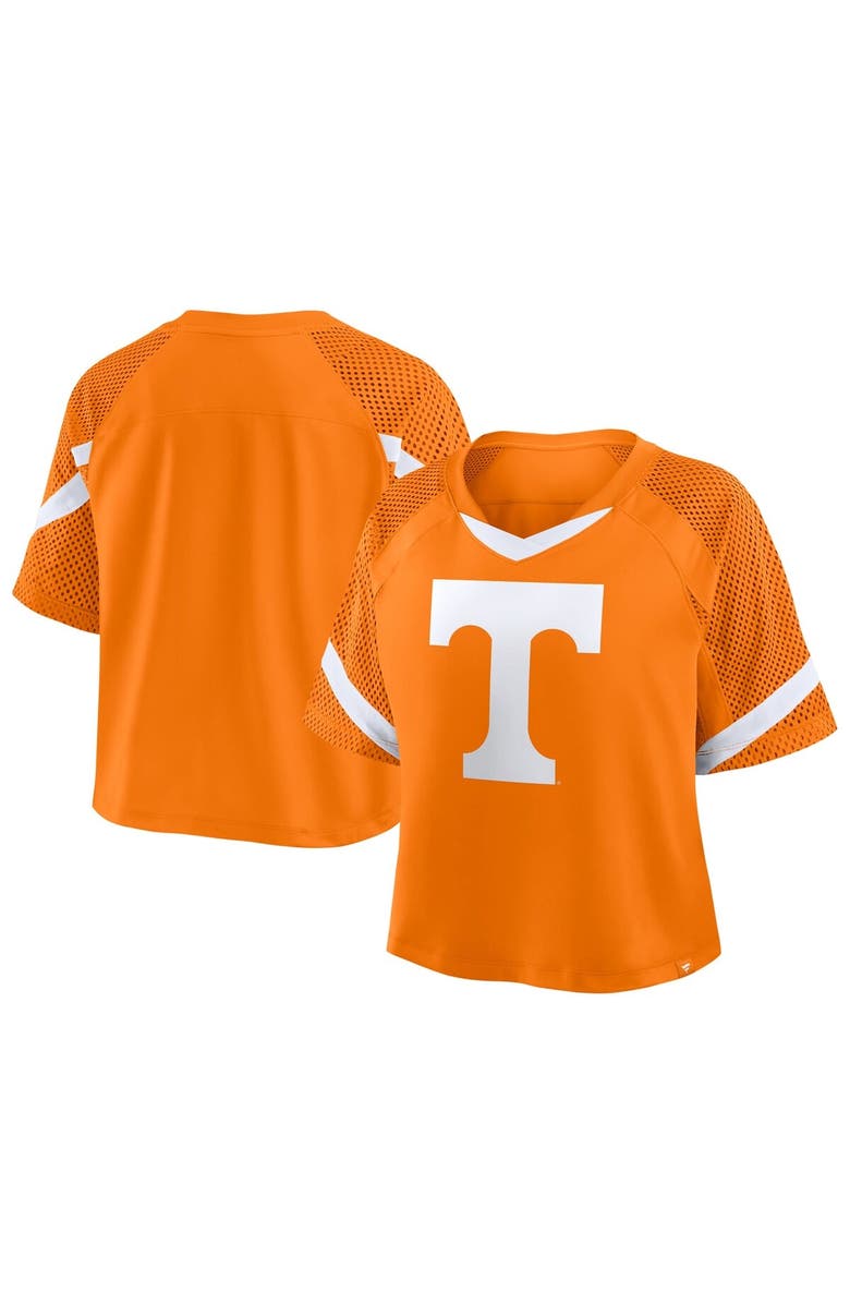 FANATICS Women's Fanatics Tennessee Orange Tennessee Volunteers Oversized Raglan V-Neck Fashion Jersey, Main, color,
