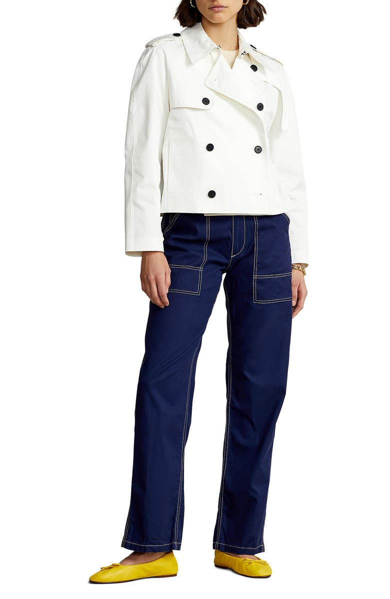 Polo Ralph Lauren Crop Trench Coat, Alternate, color, 
