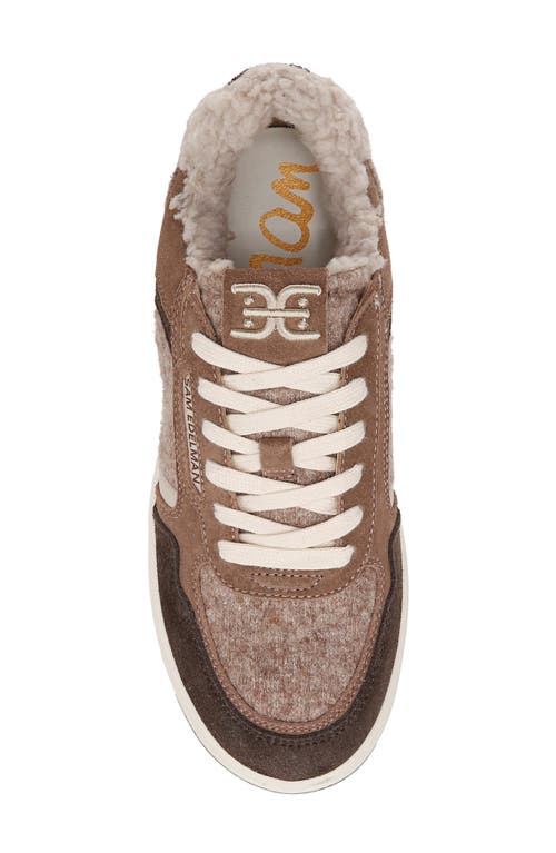 Shop Sam Edelman Harper Cozy Faux Shearling Sneaker In Taupe Multi