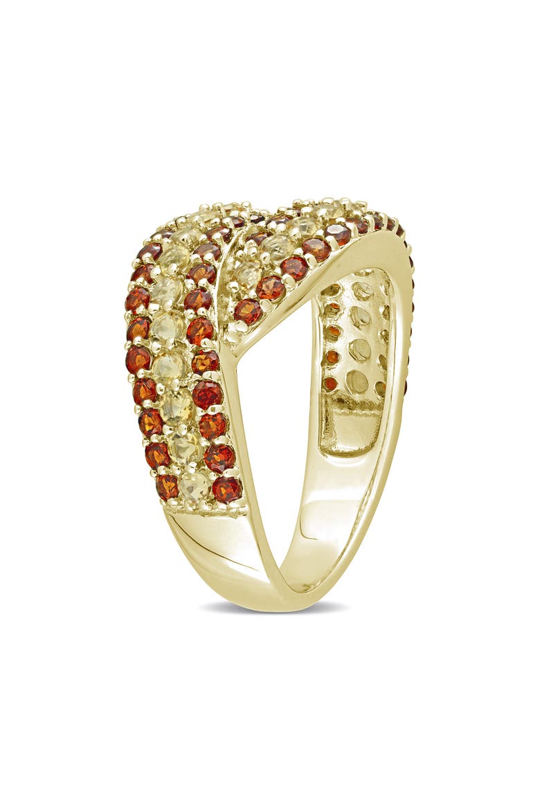 Garnet & Citrine Crossover Ring, Alternate, color, RED