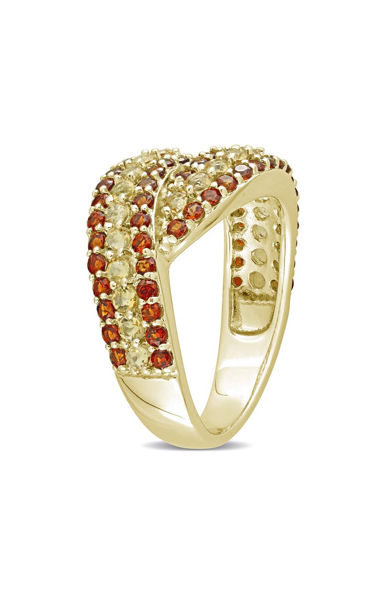 DELMAR Garnet & Citrine Crossover Ring, Alternate, color, Red