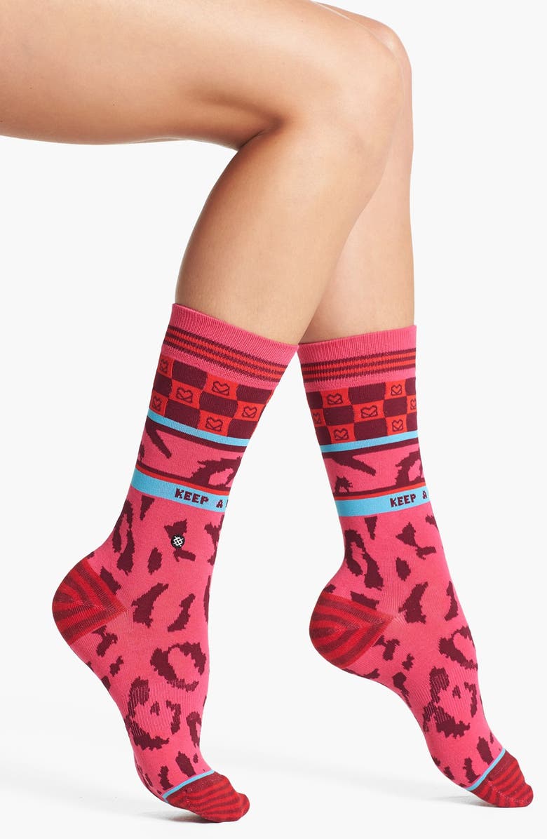 Stance 'Keep a Breast' Crew Socks, Main, color, 