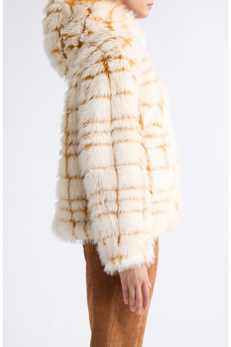 Pluvier Hooded Faux Fur Jacket, Alternate, color, WHITE