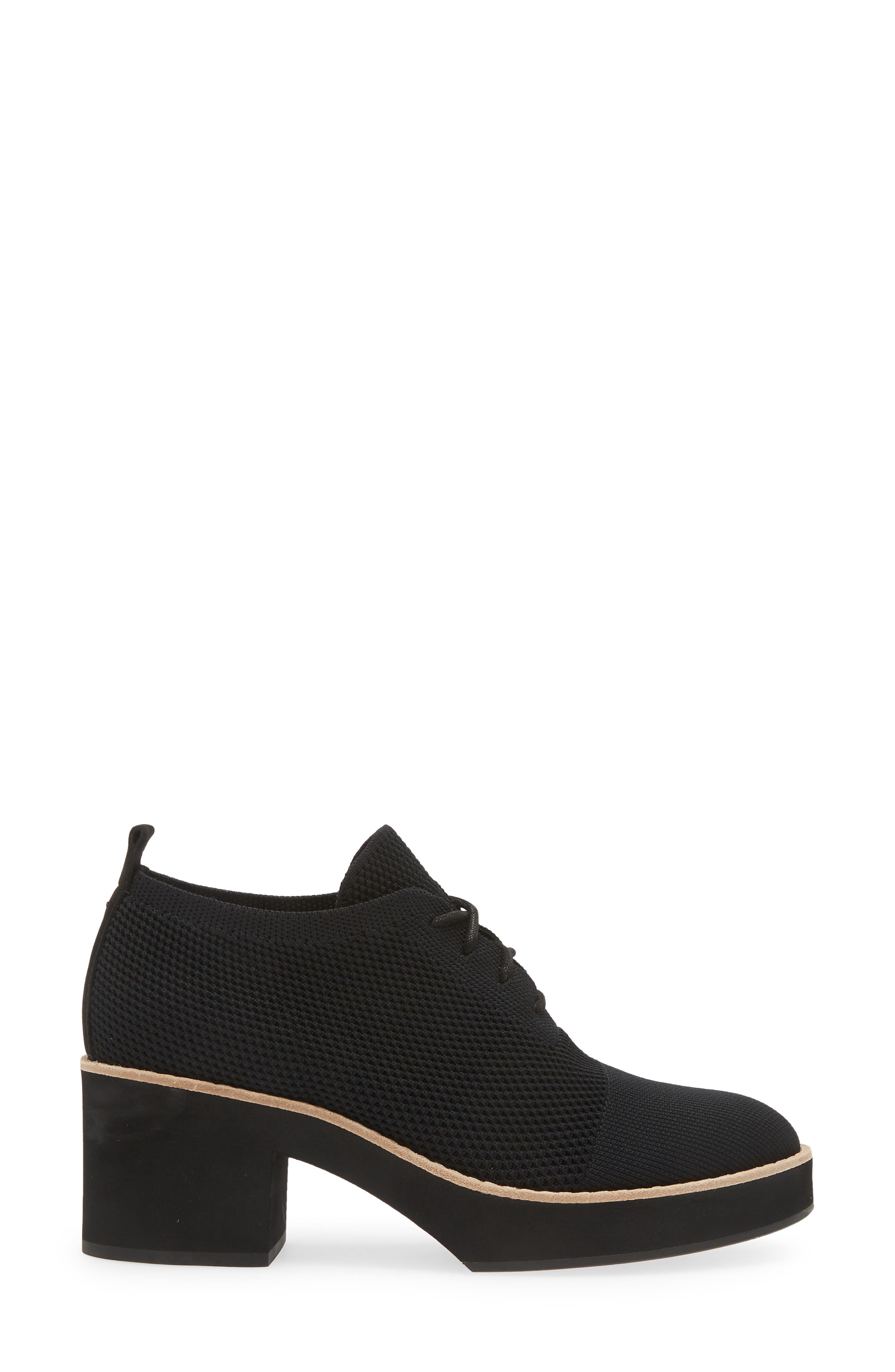 Eileen Fisher Jemma Lace-Up Platform Stretch Knit Bootie, Alternate, color, 