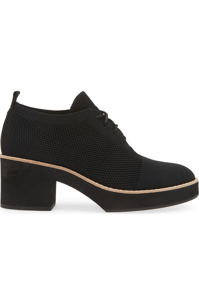 Eileen Fisher Jemma Lace-Up Platform Stretch Knit Bootie, Alternate, color,