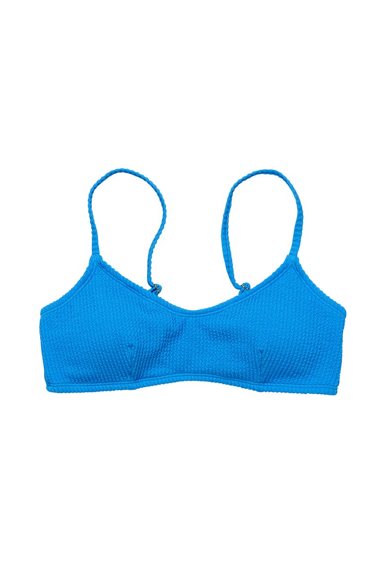 Women's Textured Bikini Top, Main, color, Marine Blue