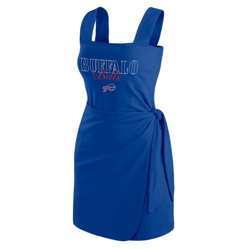 Wear By Erin Andrews Royal Buffalo Bills Wrap Dress