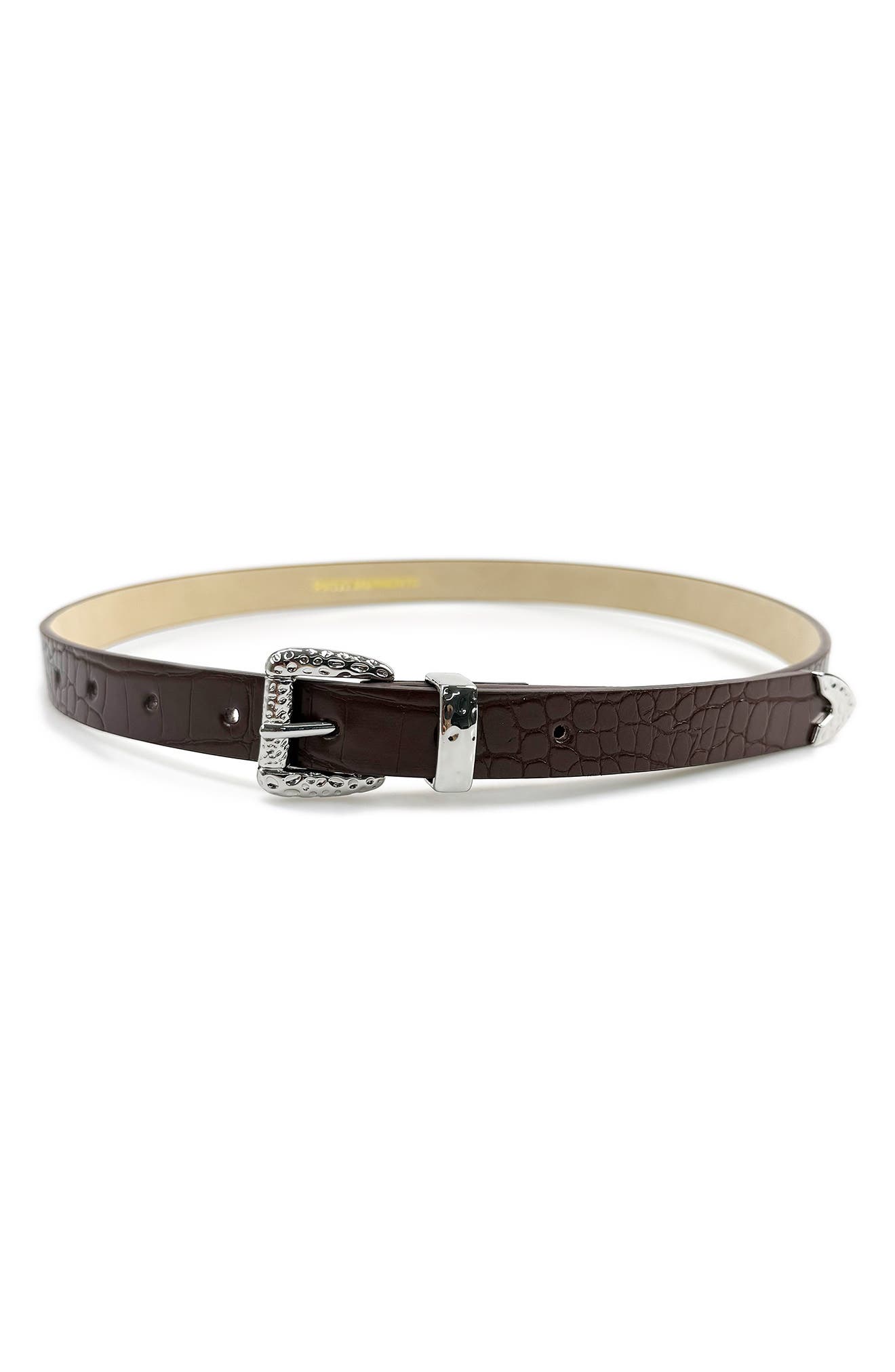BROWN CROC/ SILVER