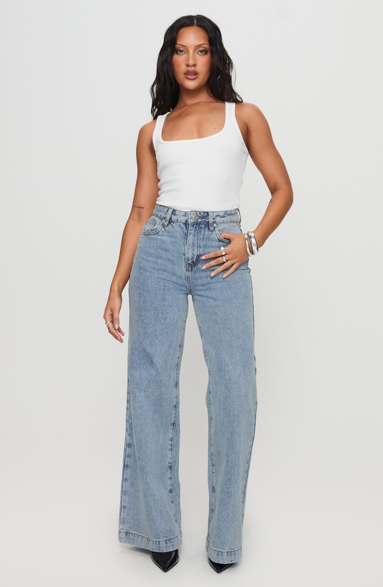 Princess Polly Goldie High Waist Wide Leg Jeans, Alternate, color,