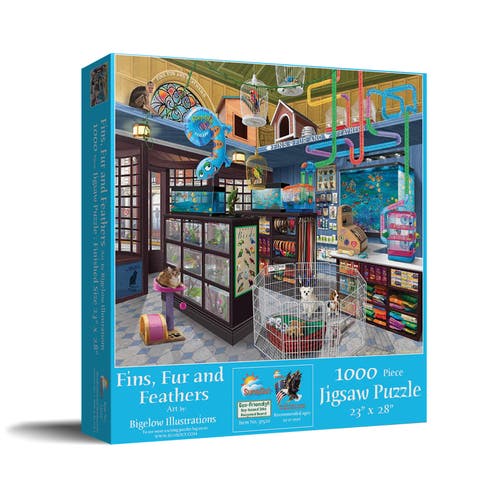 Fins, Fur and Feathers 1000 piece Jigsaw Puzzle for Adults