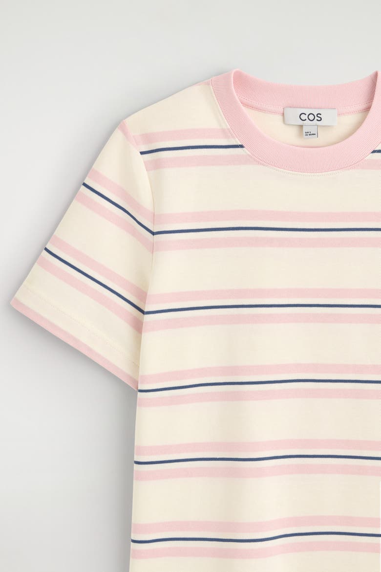 Clean Cut T-Shirt, Alternate, color, ECRU / PINK / STRIPED