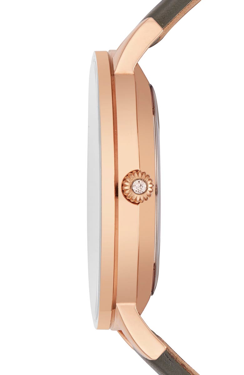 Ted Baker London Olivia Leather Strap Watch, Alternate, color, 