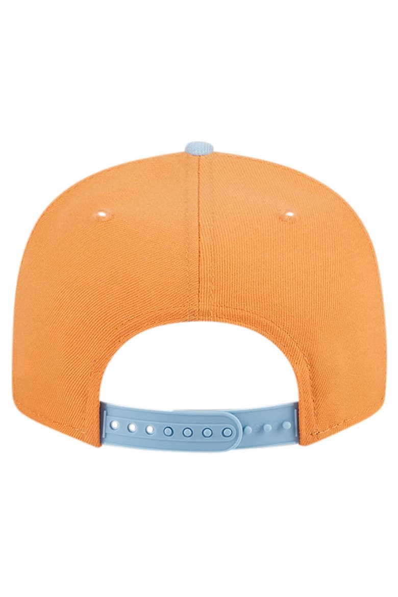 Men's New Era Orange/Light Blue Golden State Warriors 2-Tone Color Pack 9FIFTY Snapback Hat, Alternate, color, Orange