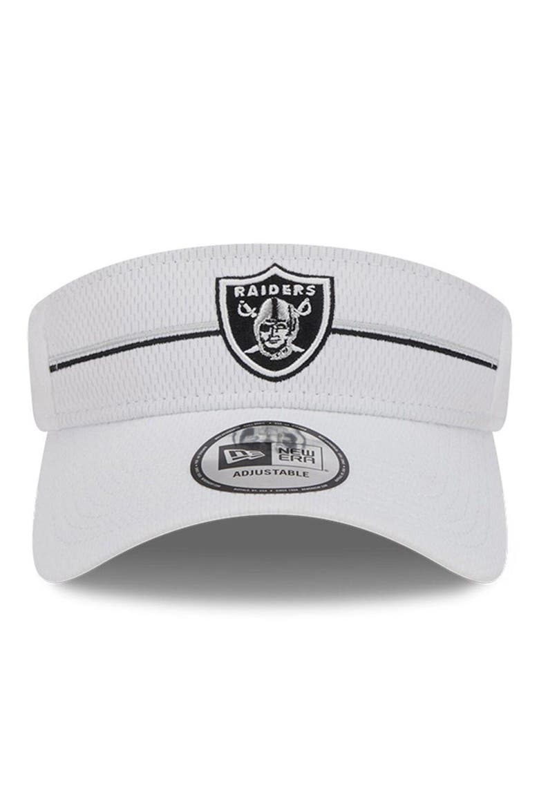 Men's New Era White Las Vegas Raiders 2023 NFL Training Camp Adjustable Visor, Alternate, color, White