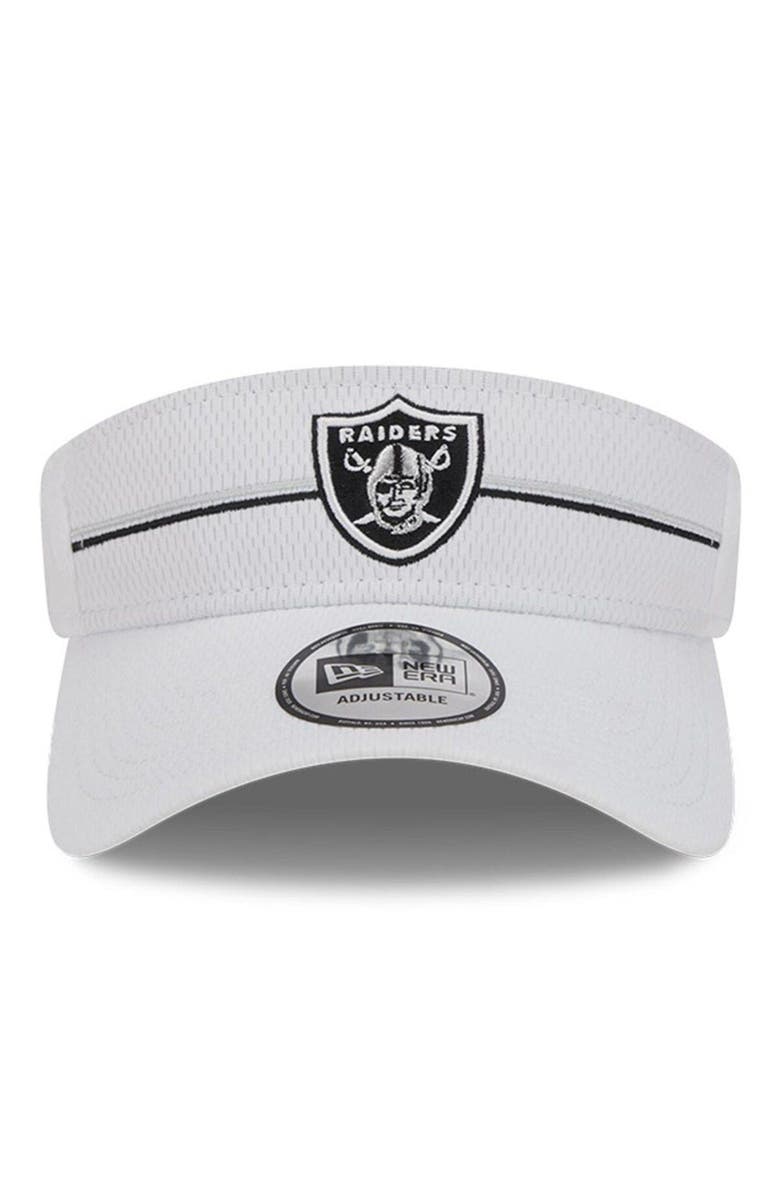 New Era Men's New Era White Las Vegas Raiders 2023 NFL Training Camp Adjustable Visor, Alternate, color,