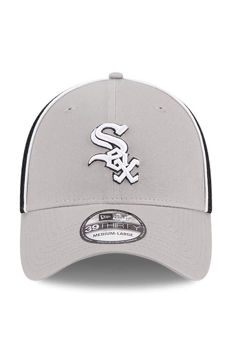 New Era Men's New Era Gray Chicago White Sox Pipe 39THIRTY Flex Hat, Alternate, color, Gray