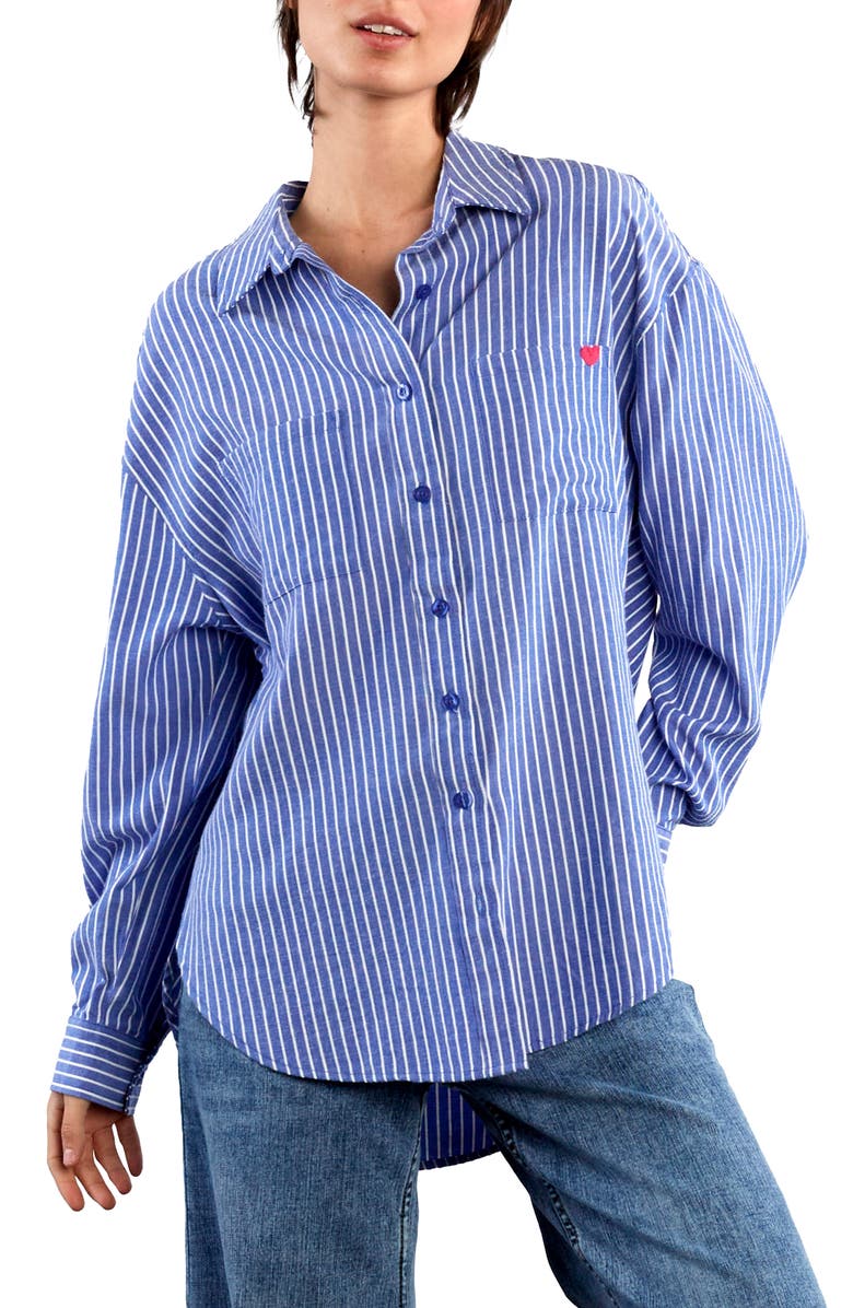 Billy T Maybe Tomorrow Stripe Shirt, Main, color, Nice Blue Stripe