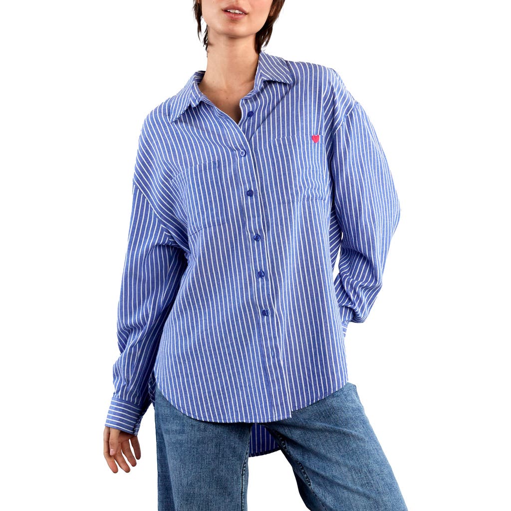 Billy T Maybe Tomorrow Stripe Shirt In Nice Blue Stripe