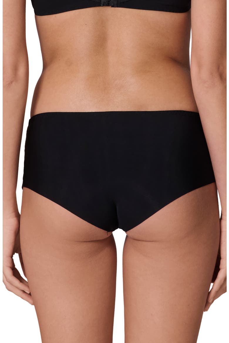 'Saga' Embroidered Boyshort Briefs, Alternate, color, TATOO NOIR