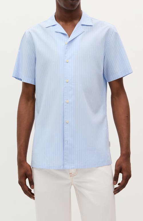 Scalpers Wales Resort Striped Shirt In Blue