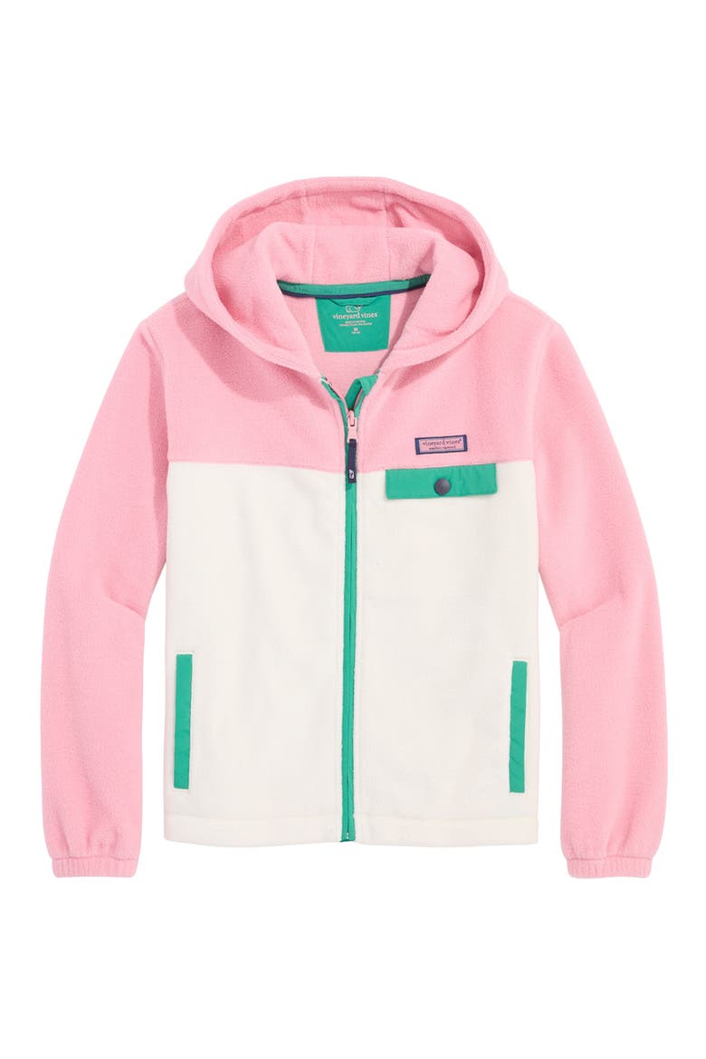 Kids' Harbor Fleece Zip-Up Hooded Jacket, Main, color, MARSHMALLOW