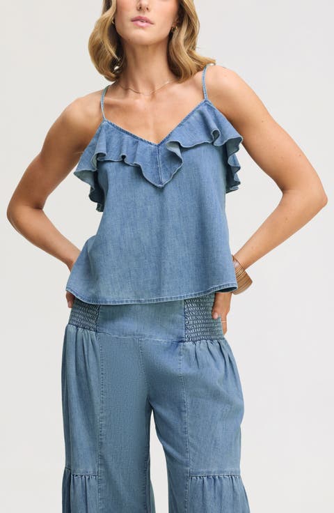 Ruffle Tie Strap Camisole
