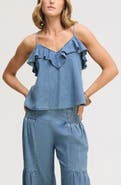Sam Edelman Ruffle Tie Strap Camisole