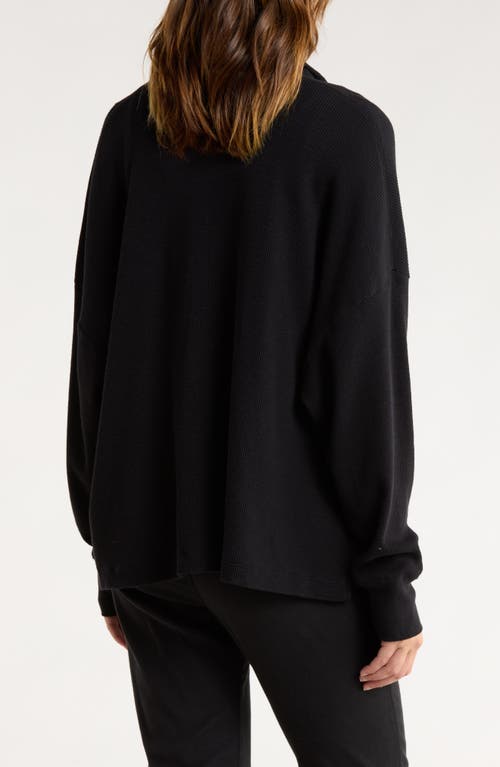 James Perse Half Zip Pullover In Black