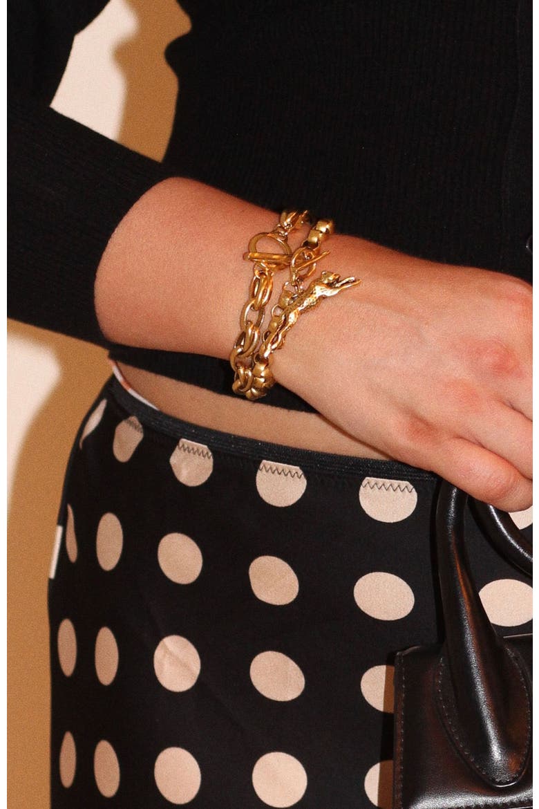 Roxy Bracelet, Alternate, color, Gold