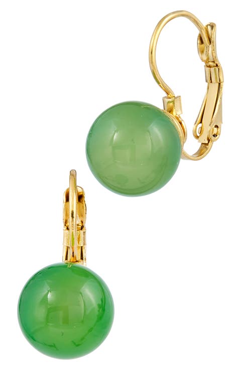 Jade Lever Back Earrings