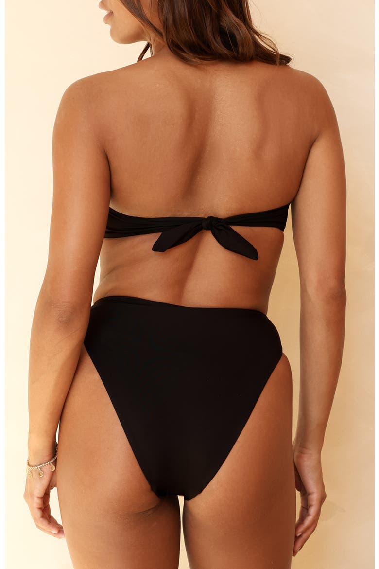 Shay Bandeau Bikini Top, Alternate, color, Black