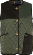 Barbour Healy Mixed Media Quilted Vest