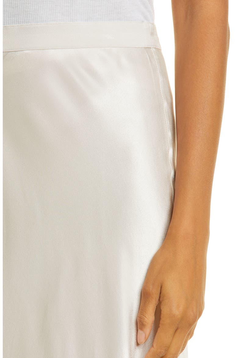Berlin Satin Midi Skirt, Alternate, color, IVORY