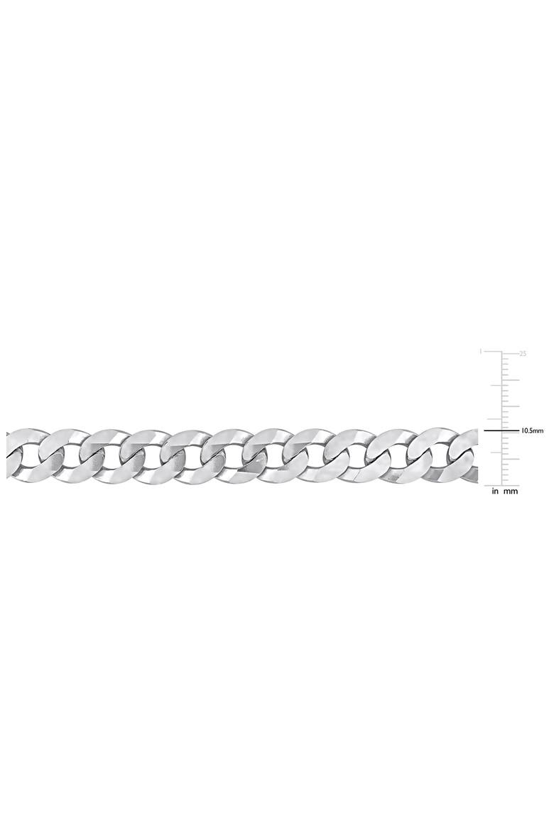 Men's Curb Link Chain Necklace & Bracelet Set, Alternate, color, WHITE GOLD